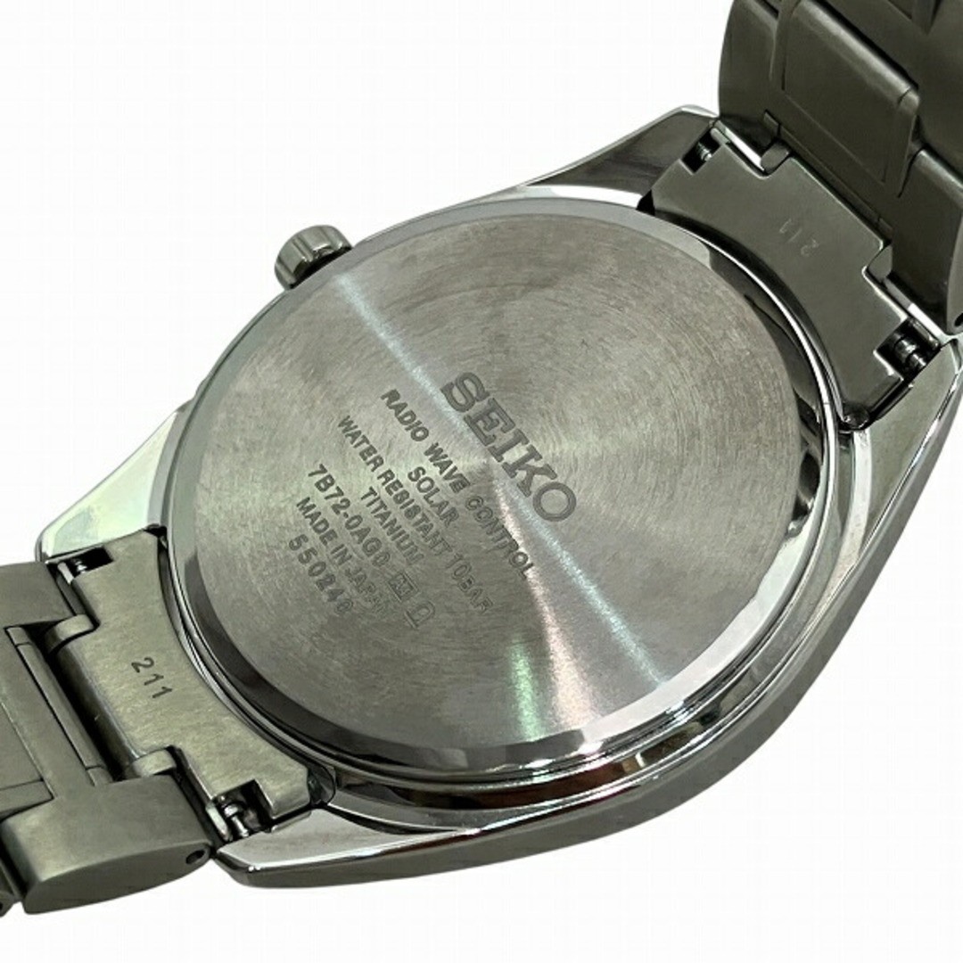 Seiko Selection Radio Solar Watch Men's Navy Titanium Pre-owned From Japan image 5