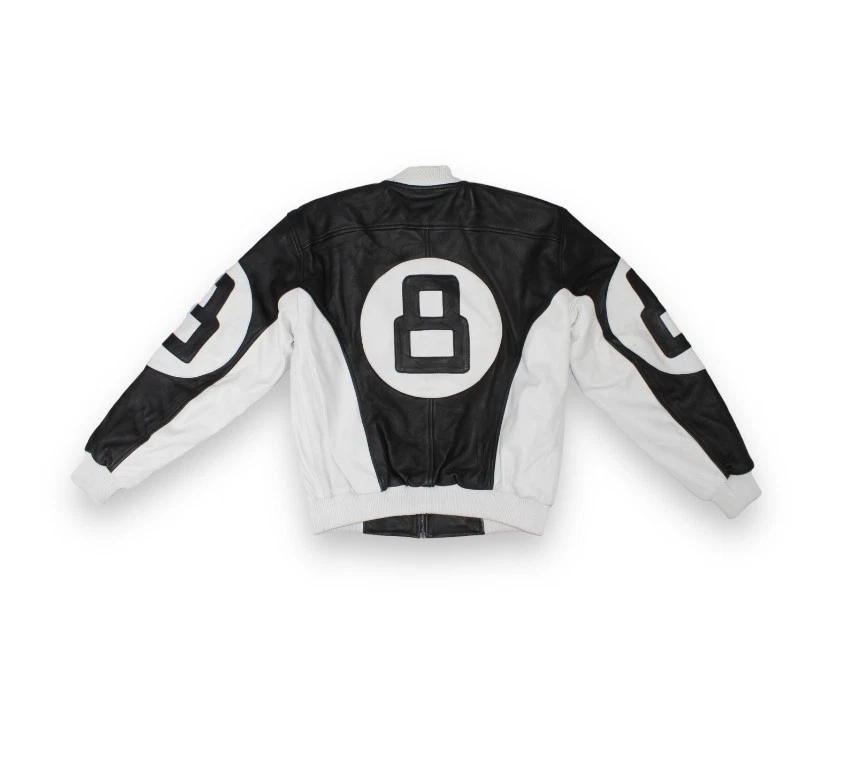 DLNYC - Daniel’s Leather 100% Genuine Leather Men’s 8‑Ball Racer Moto Jacket - Image 2 of 4