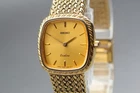[Exc+5] Vintage SEIKO Exceline 4N20-5160 Gold Dial 21mm Quartz Women's Watch