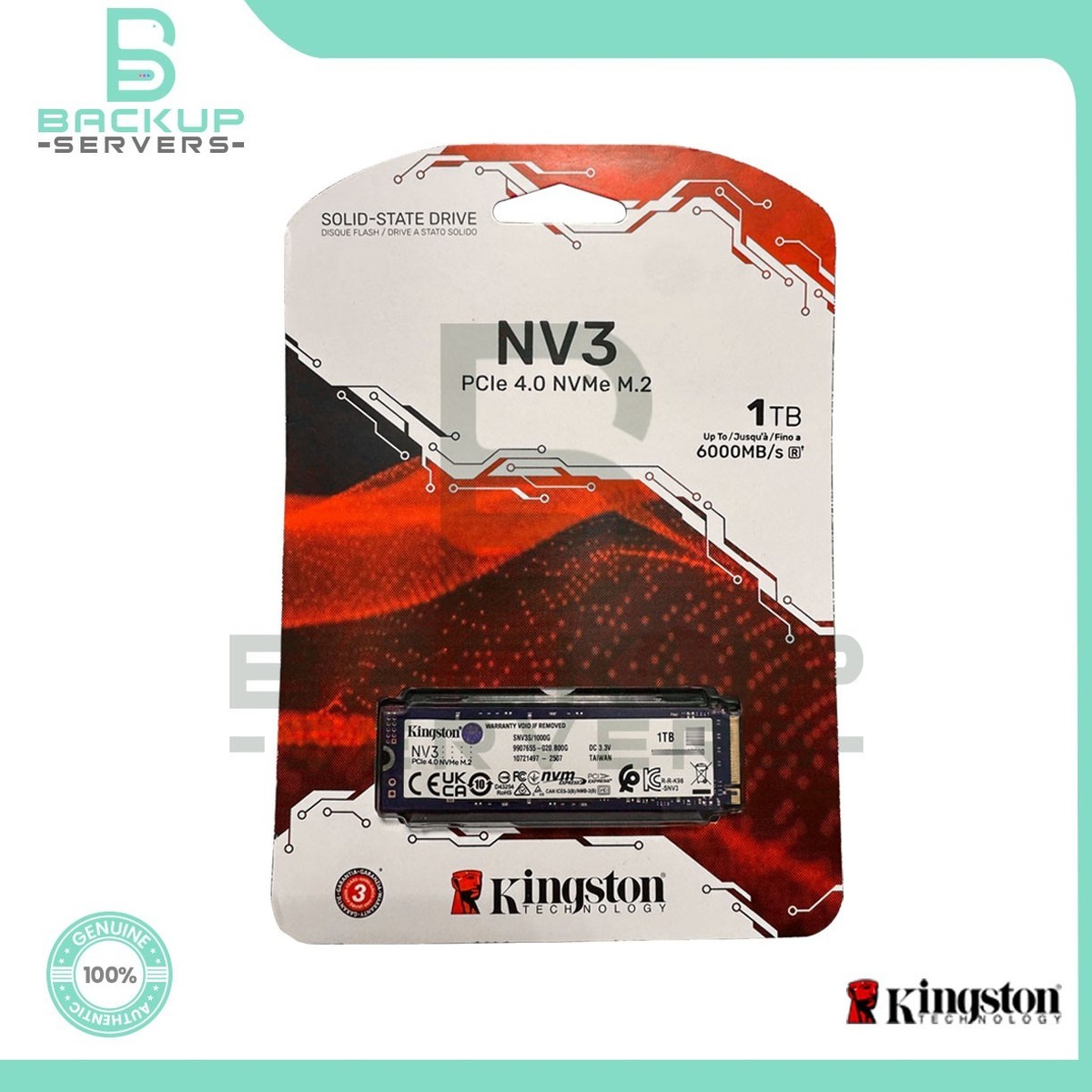 SNV3S/1000G Kingston NV3 1TB PCI Express 4.0 NVMe M.2 Solid State