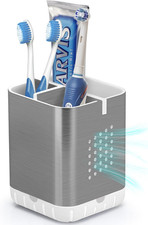 Toothbrush Holder Toothpaste Organizer Drainage for Bathroom Vanity, Detachable