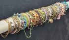Estate Vintage Costume Jewelry Large Lot 2 LBS Over 70 Bracelets Retro