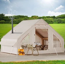 Portable Inflatable Camping Glamping Tent 6 Person Waterproof with Air Hose Pump