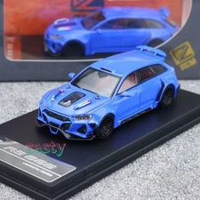 DCM 1:64 Blue Audi RS6 Body KIT 2NCS explosive modified open top alloy car model