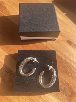 Swarovski Ohrringe Ohrstecker Creolen Farbe Rosegold mit Kristallen