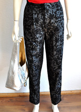 Roberto Cavalli Leather Jeans Vintage 80s Pants Leather Classy Floral Size S EU 34/36