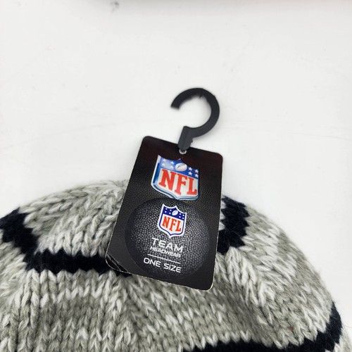 Chicago Bears '47 Marke gestreifte Bündchen Strickmütze marineblau/grau NFL Beanie Mütze neu mit Etikett - Bild 2 von 4