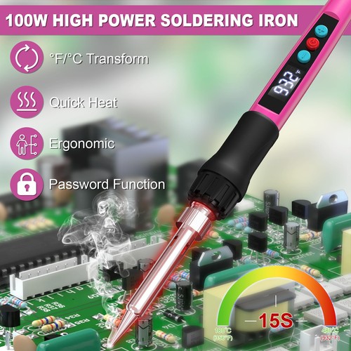 Kit Soldador, Pistola Soldador 100W con Pantalla LED Digital, T Ajustable... - Imagen 5 de 7