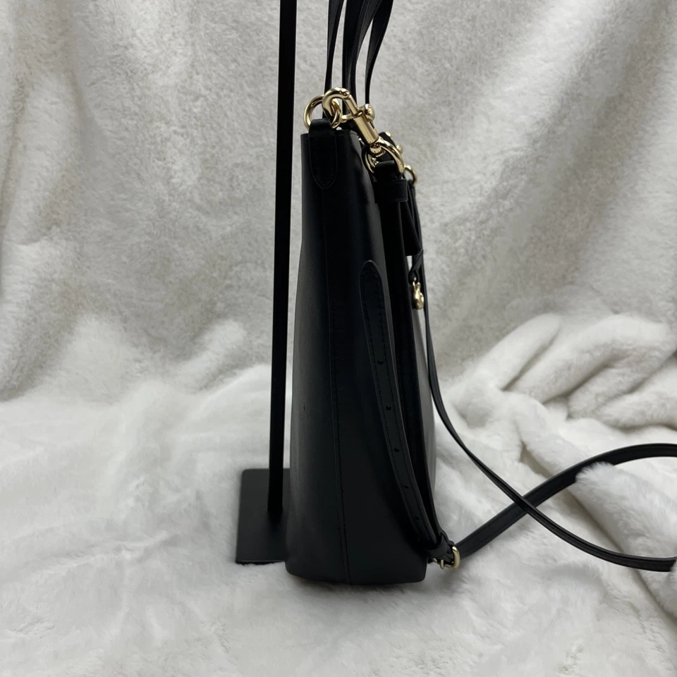 Bandolera Coach Central Shopper 78217 2 vías cuero negro becerro refinado Foto 4 de 4