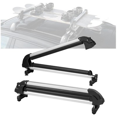 Lightweight Aluminum Ski Rack for Cars - Holds Up To 6 Skis & 4 Boards Securely