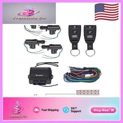 Durable Keyless Entry Kit with 4 Door Actuators & Remote Trunk Release Features