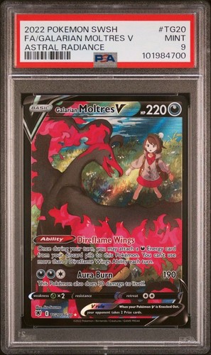 2022 Pokemon Astral Radiance # TG20 Full Art Galarian Moltres V PSA 9 Card MINT! - Picture 1 of 2