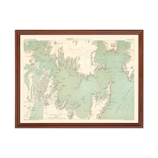 Old Map of Sydney 1887 - Vintage Australia Art Wall Decor Pr