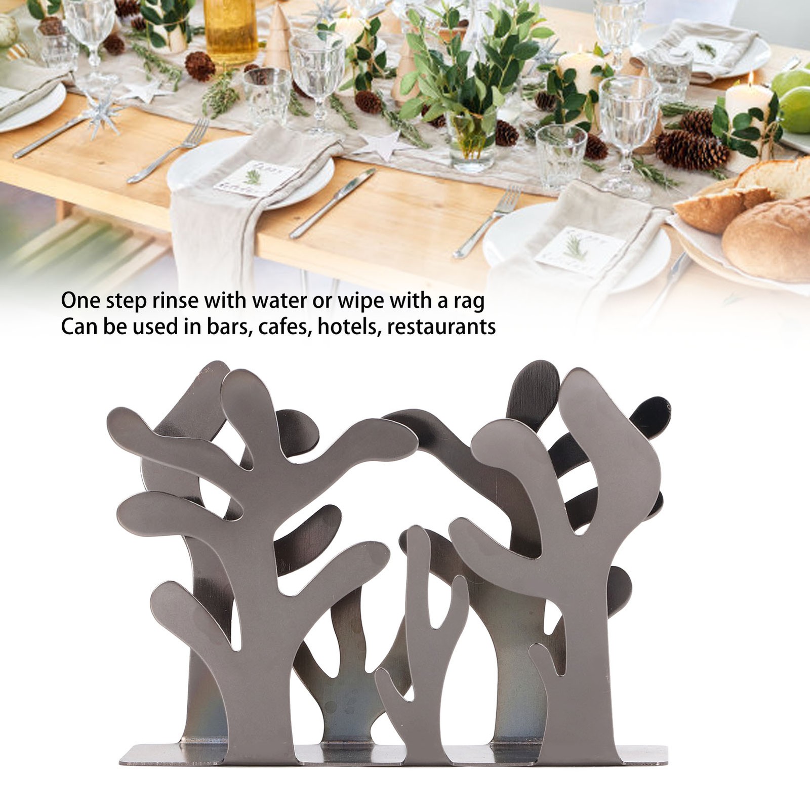 Coral Napkin Holder Iron Art Vertical Napkin Holder Multifunction Metal Napkin H