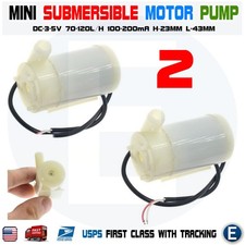 2pcs Micro Submersible Pump Motor Water Pump DC 3V 5V Mini Water-cooled Mute DIY