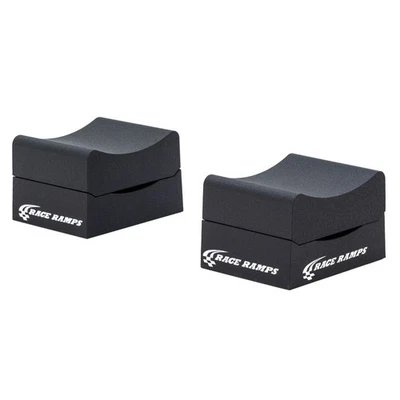 Race Ramps 8" Adjustable Wheel Cribs Car Maintenance Display, Black (Open Box)