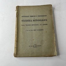 STATISTICA METODOLOGICA - CURA REMO CACCIAFESTA - FORO ITALIANO EDITRICE 1945