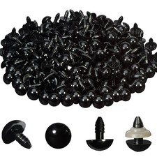 Zhbrchz 160pcs 12mm Black Plastic Safety Eyes Crafts Safety Eyes with 160pcs ...