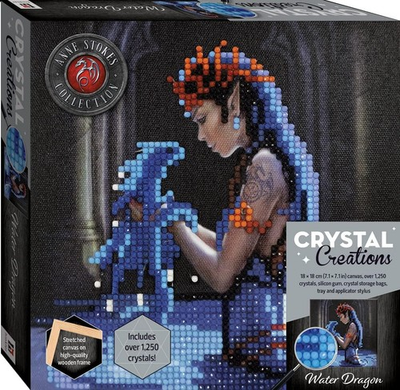 #ad Crystal Creations Canvas Anne Stokes: Water Dragon Kit 1250 Crystals New Box $19.99