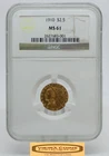 1910 Indian Head Gold $2.5, Quarter Eagle, NGC MS 61 - #SO54936