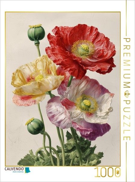 Calvendo Puzzle Fiery Poppies, Symbol Of Vitality And Freedom | 1000 Pieces, Fin-image