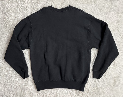 Vintage Fruit Of The Loom Heavy Cotton Black Sweatshirt w/Howling Wolf Size XL - Picture 5 of 5