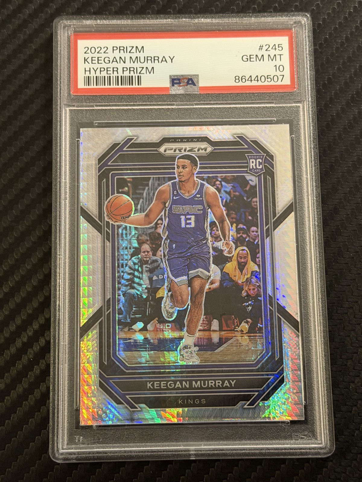 2022-23 Panini Prizm - Keegan Murray #245 Hyper Prizm (RC) Rookie PSA 10 Gem