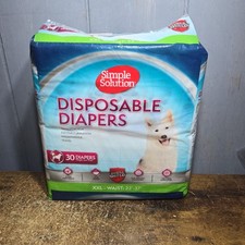 Dog Diapers Female XXL 37 Inch 30ct Breathable Wetness Indicator 22-37 Simple