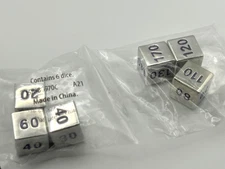 NIP RARE PROMO Pokemon TCG 6pc METAL Dice Set - Silver & Purple 158-80970C