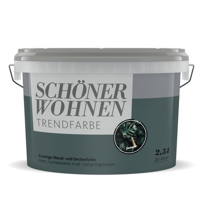 SCHÖNER WOHNEN Trendfarbe Wandfarbe Deckenfarbe jungle 2,5 l