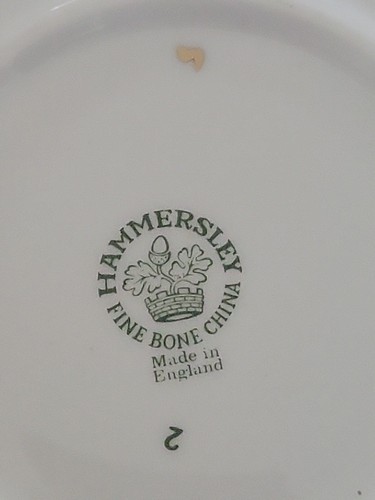 8 HAMMERSLEY BONE CHINA PÁJARO DEL PARAÍSO 2 TAZAS Y PLACAS INFERIORES AMOROSAS CON MANGO - Imagen 23 de 23