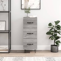 Sideboard Grau Sonoma 34,5X34X90 Cm Holzwerkstoff