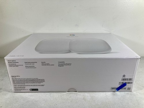 Google Nest Pro 2-pak Wi-Fi 6E System domowy Fast Speed Mesh Router NOWY ZAPIECZĘTOWANY! - Zdjęcie 5 z 5
