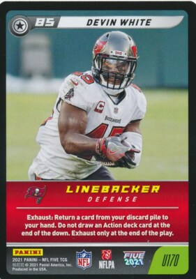 U170 DEVIN WHITE 2021 Panini NFL Five Football TCG BUCCANEERS
