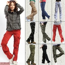SKYLINEWEARS Women  s 100 Cotton Tactical Pant Camping Hiking Army Cargo Combat