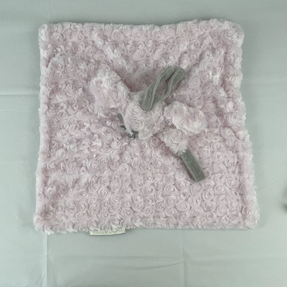 Держатель соски Blankets & Beyond Pink Bunny Rabbit 16 дюймов Baby Lovey Swirl мех - Изображение 3 из 4
