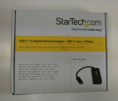 StarTech US1GC20B USB-C To Gigabit Network Adapter USB 3.1 Gen 1 (5 Gbps)