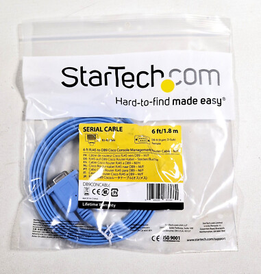 StarTech.com Serial Cable DB9CONCABL6 Router Cables 6ft/1.8m