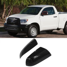 ABS For 2007-2020 2021 Toyota Tundra Gloss Black Mirror Covers Overlays Top Half
