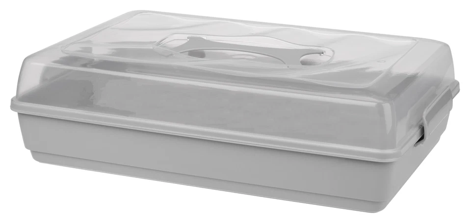 KADAX Kuchenbox mit Deckel, Kuchenbehälter, mit Beitrag, Grau - Bild 3 von 4