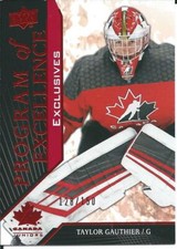 2019-20 UD Team Canada Juniors TAYLOR GAUTHIER #106 Program of Excellence /150