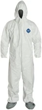 DuPont Tyvek Coverall 800J 3XL White Coveralls Disposable Cat.III One Pair