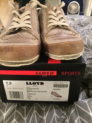 Baskets Lloyd Scout En Cuir Taupe - Pointure 8.5 US (41 EU) - Style Bout D'aile - Occasion