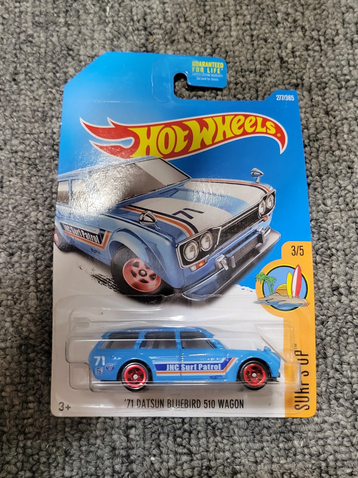 2017 Hot Wheels #277 '71 DATSUN BLUEBIRD 510 WAGON Surf's Up 3/5 Blue New Sealed