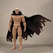 1/12 Black Battle Cloak Damaged Weathered Wired Hood Cape For 6" Action Figure