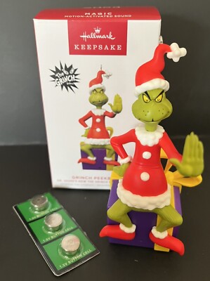 Grinch Peekbuster Hallmark Keepsake 2023 Magic New In Box Mint MOTION