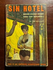 Sin Hotel Don Holliday Nightstand Book 1960 1960s Greenleaf Vtg PB BK