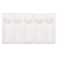 10 Wells White Rectangle Ceramic Artist Paint Palette,Porcelain Watercolor Pa...