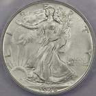 1946 50c Walking Liberty Half Dollar - ANACS MS 64