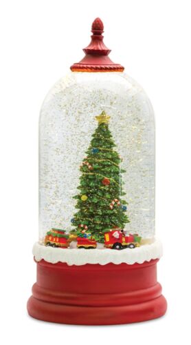 Melrose LED Snow Globe Bell Jar with Christmas Tree Scene 10.5"H - Picture 1 of 1